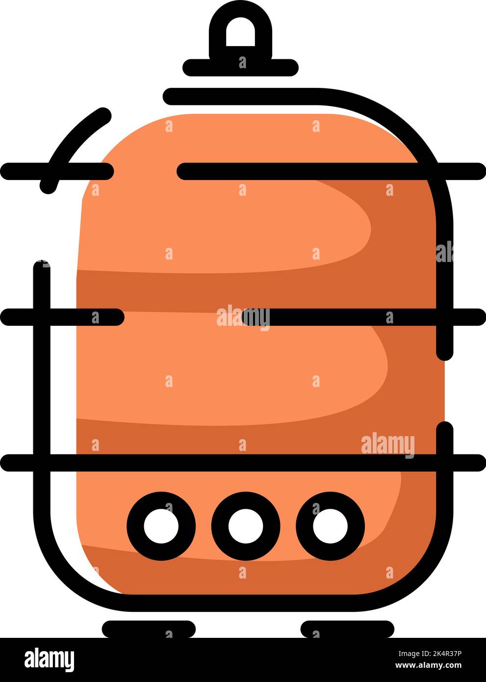 Household multicooker, illustration, vector on a white background. Stock Vector