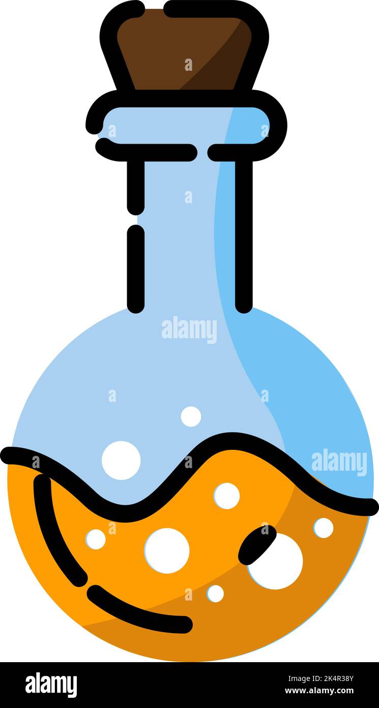 Halloween poison , illustration, vector on a white background. Stock Vector