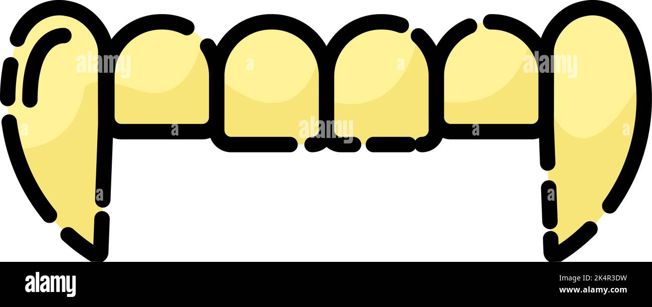 Halloween vampire teeth, illustration, vector on a white background