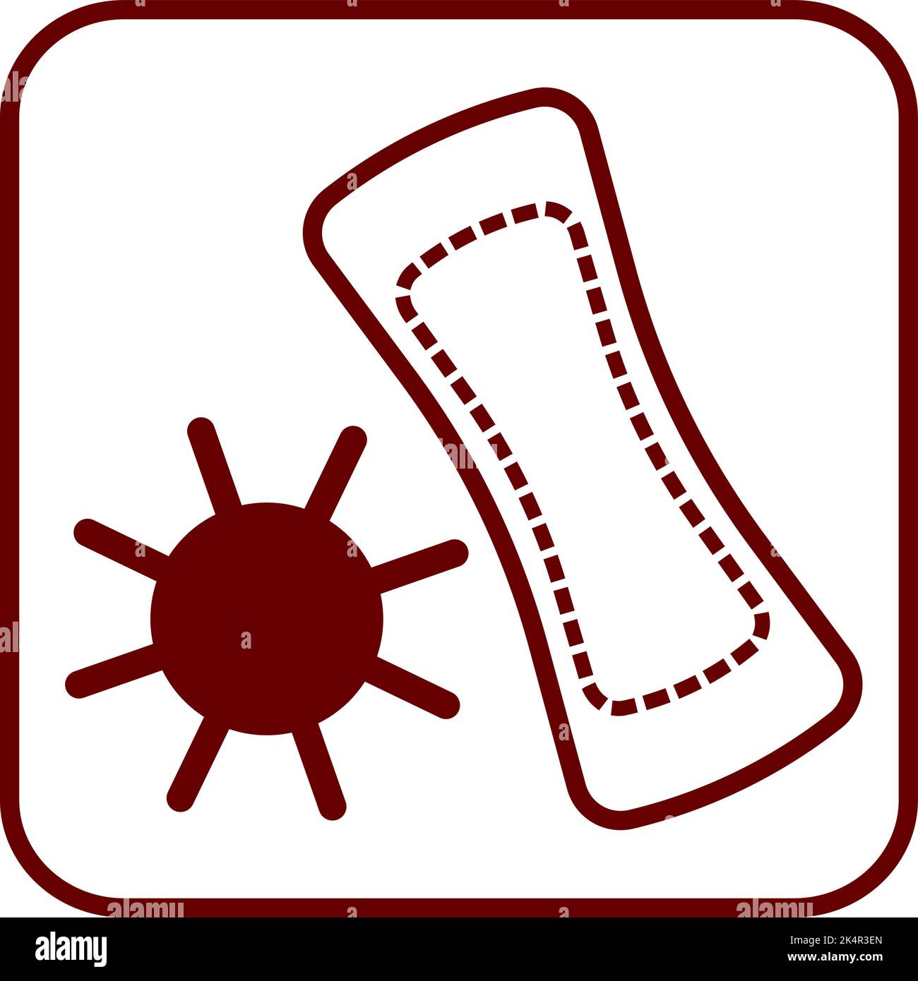 Period pad, illustration, vector on a white background Stock Vector