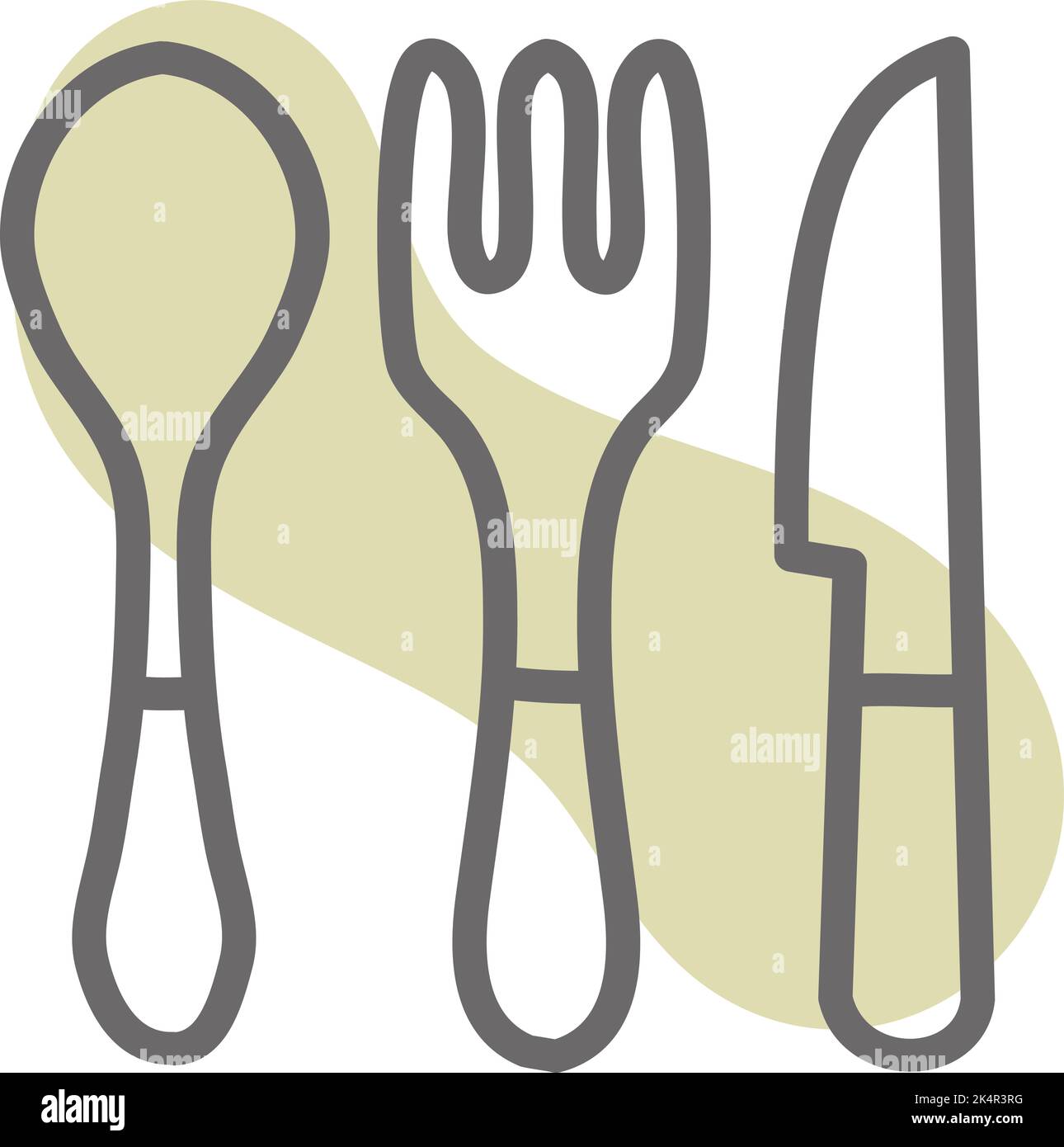 Knife spoon and fork, illustration, vector on a white background Stock ...