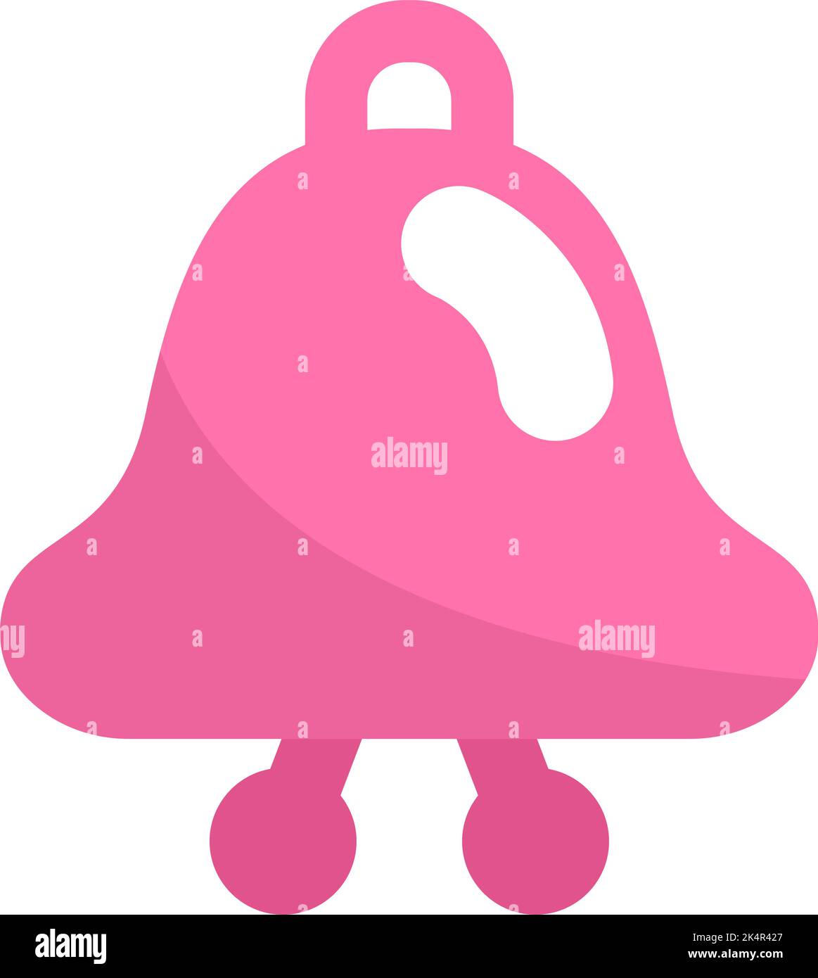Kindergarten bell, illustration, vector on a white background. Stock Vector