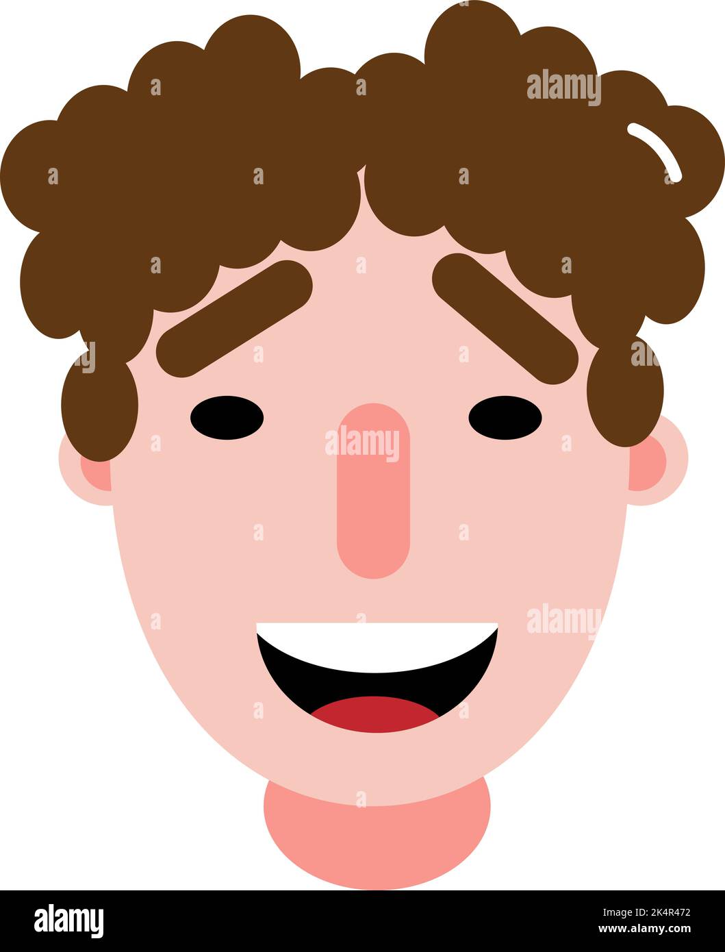 Brown curly hair boy Cut Out Stock Images & Pictures - Alamy