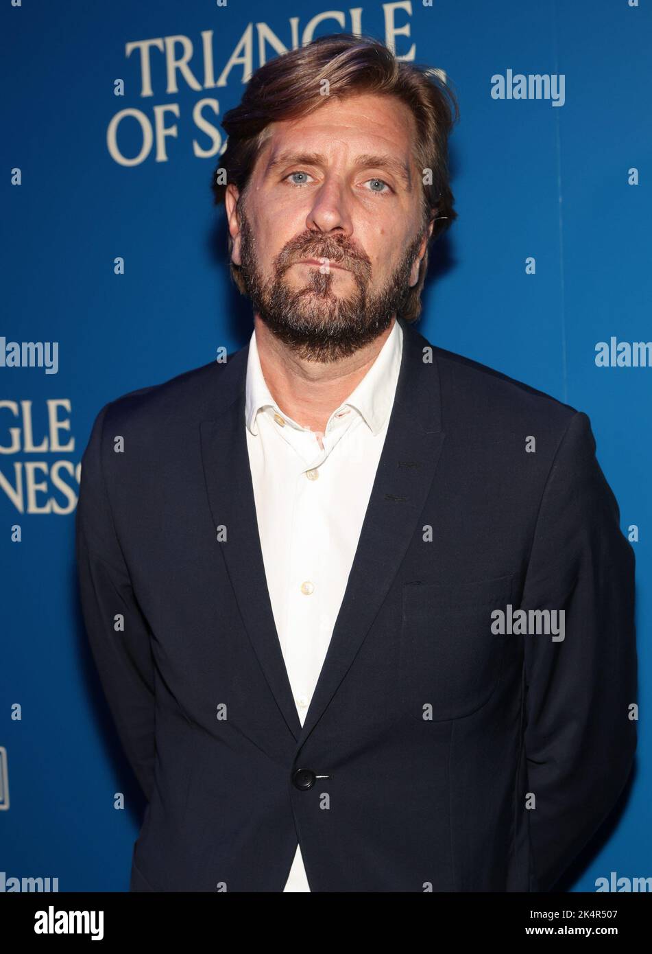 New York, NY, USA. 3rd Oct, 2022. Ruben Ostlund at arrivals for