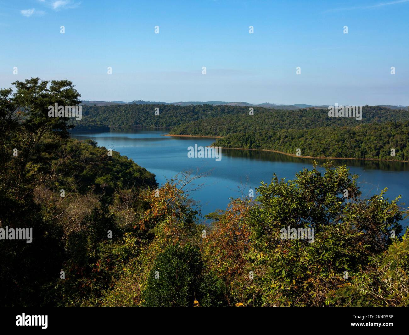 Don Helvecio Lagoon at Rio Doce State Park, Minas Gerais, Brazil Stock Photo