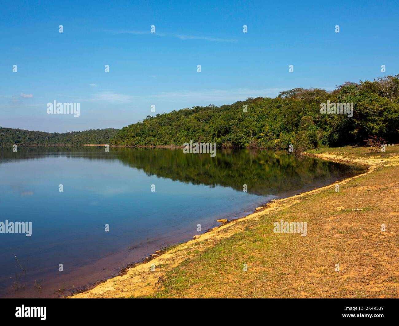 Don Helvecio Lagoon at Rio Doce State Park, Minas Gerais, Brazil Stock Photo