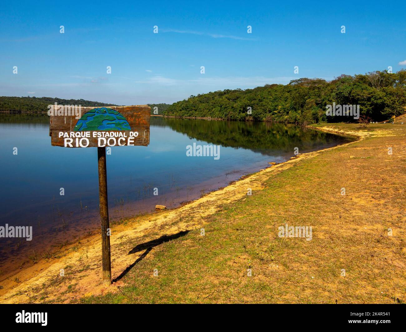 Don Helvecio Lagoon at Rio Doce State Park, Minas Gerais, Brazil Stock Photo