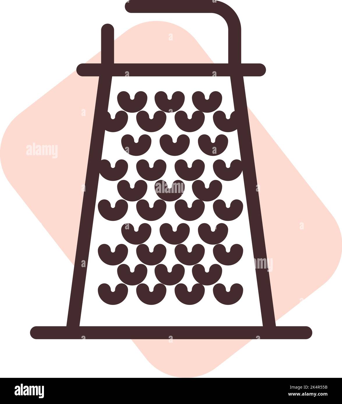 Kitchen grater, illustration, vector on a white background. Stock Vector