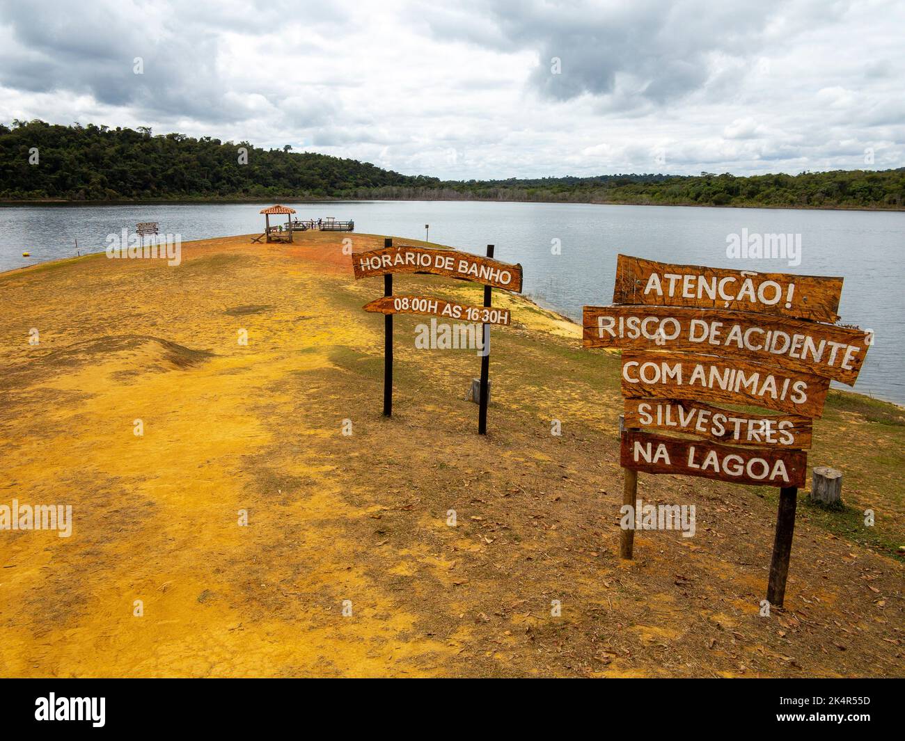 Don Helvecio Lagoon at Rio Doce State Park, Minas Gerais, Brazil Stock Photo