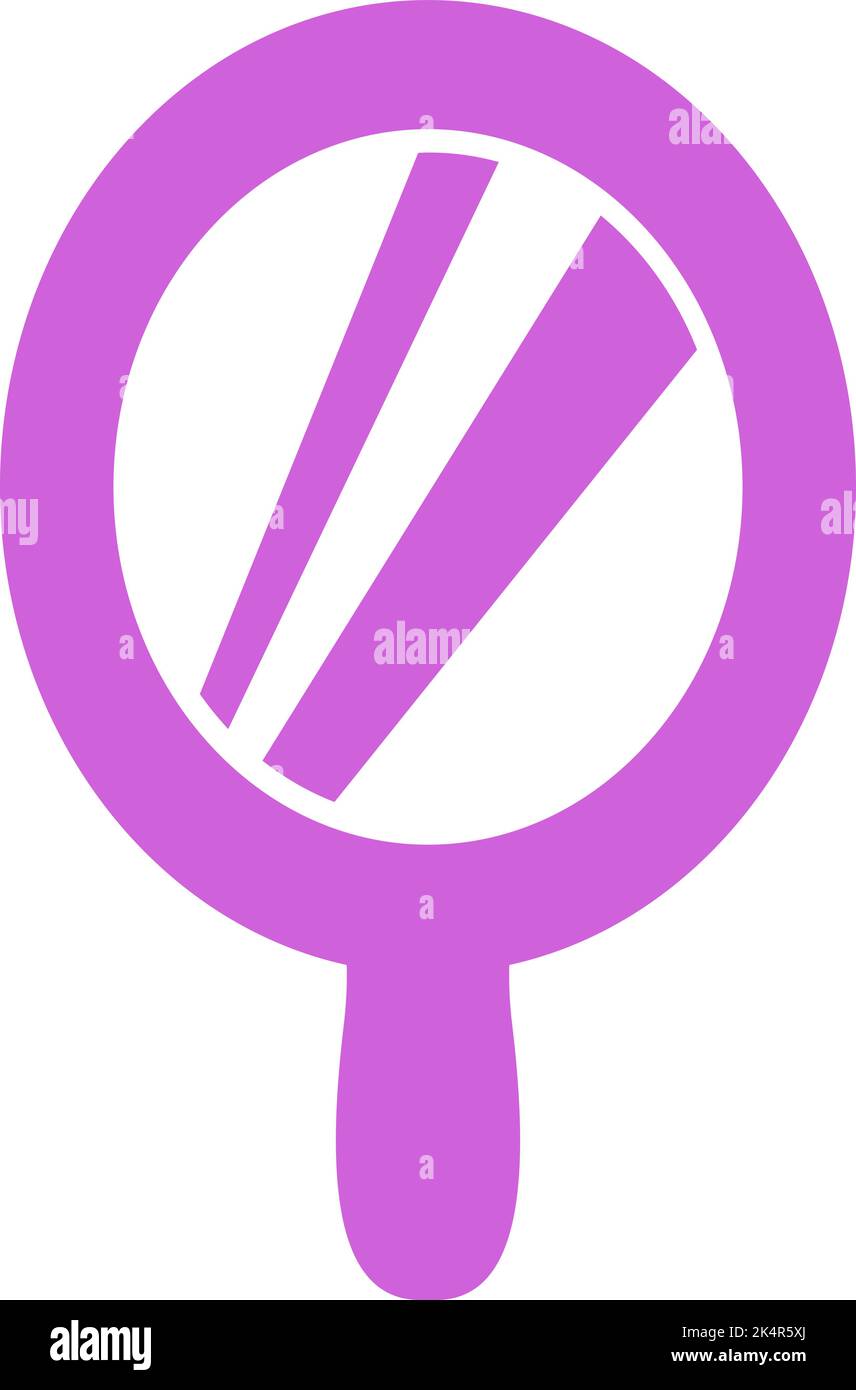 Hand mirror, illustration, vector on a white background. Stock Vector