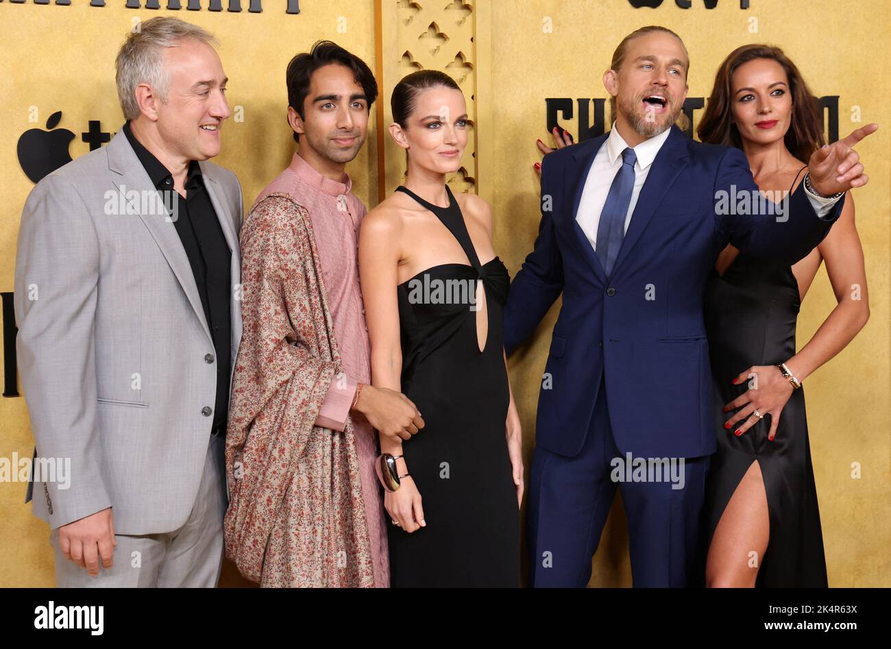 Executive Producer Steve Lightfoot along with cast members Shubham Saraf, Elektra Kilbey, Charlie Hunnam and Antonia Desplat attend a premiere for the television series 'Shantaram' in Los Angeles, California, U.S., October 3, 2022.  REUTERS/Mario Anzuoni Stock Photo