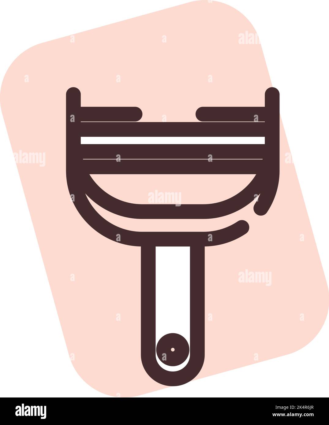 Kitchen peeler, illustration, vector on a white background. Stock Vector