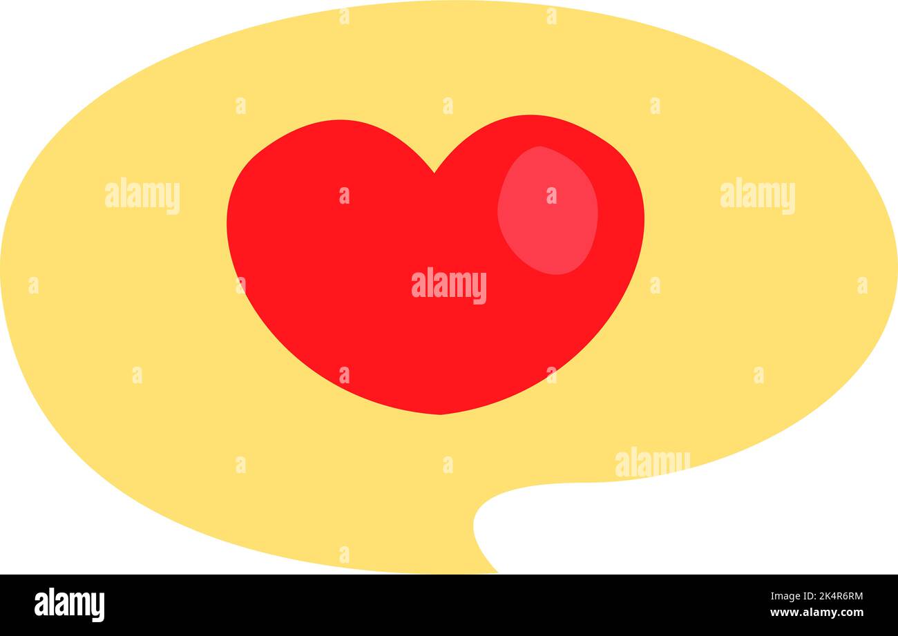 Love chat, illustration, vector on a white background. Stock Vector
