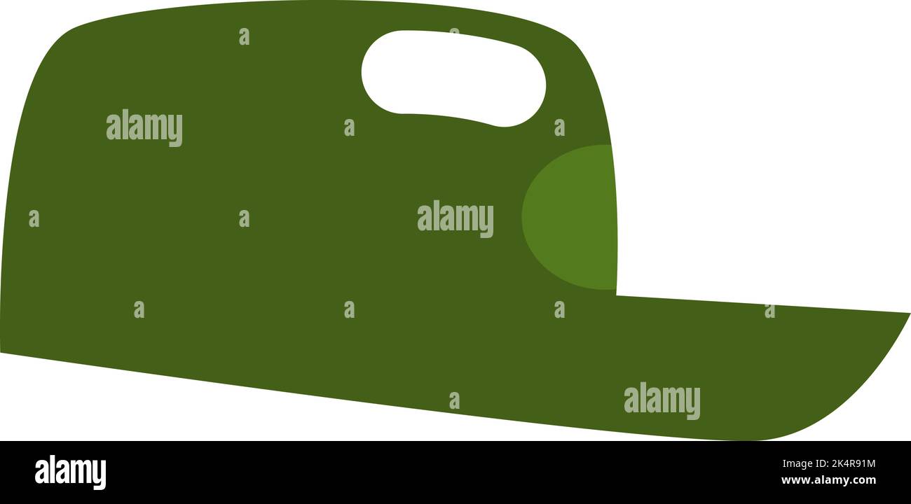 Military cap, illustration, vector on a white background. Stock Vector