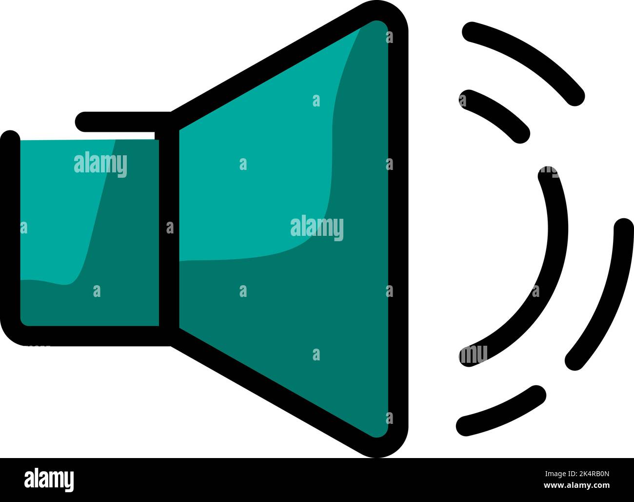 Mobile speaker, illustration, vector on a white background. Stock Vector