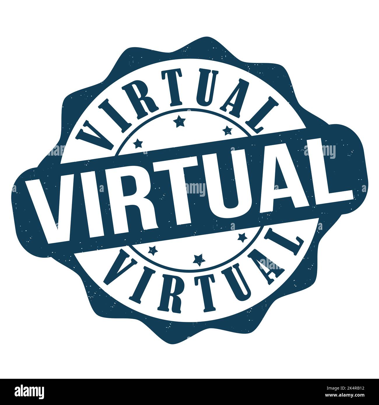 Virtual grunge rubber stamp on white background, vector illustration Stock Vector