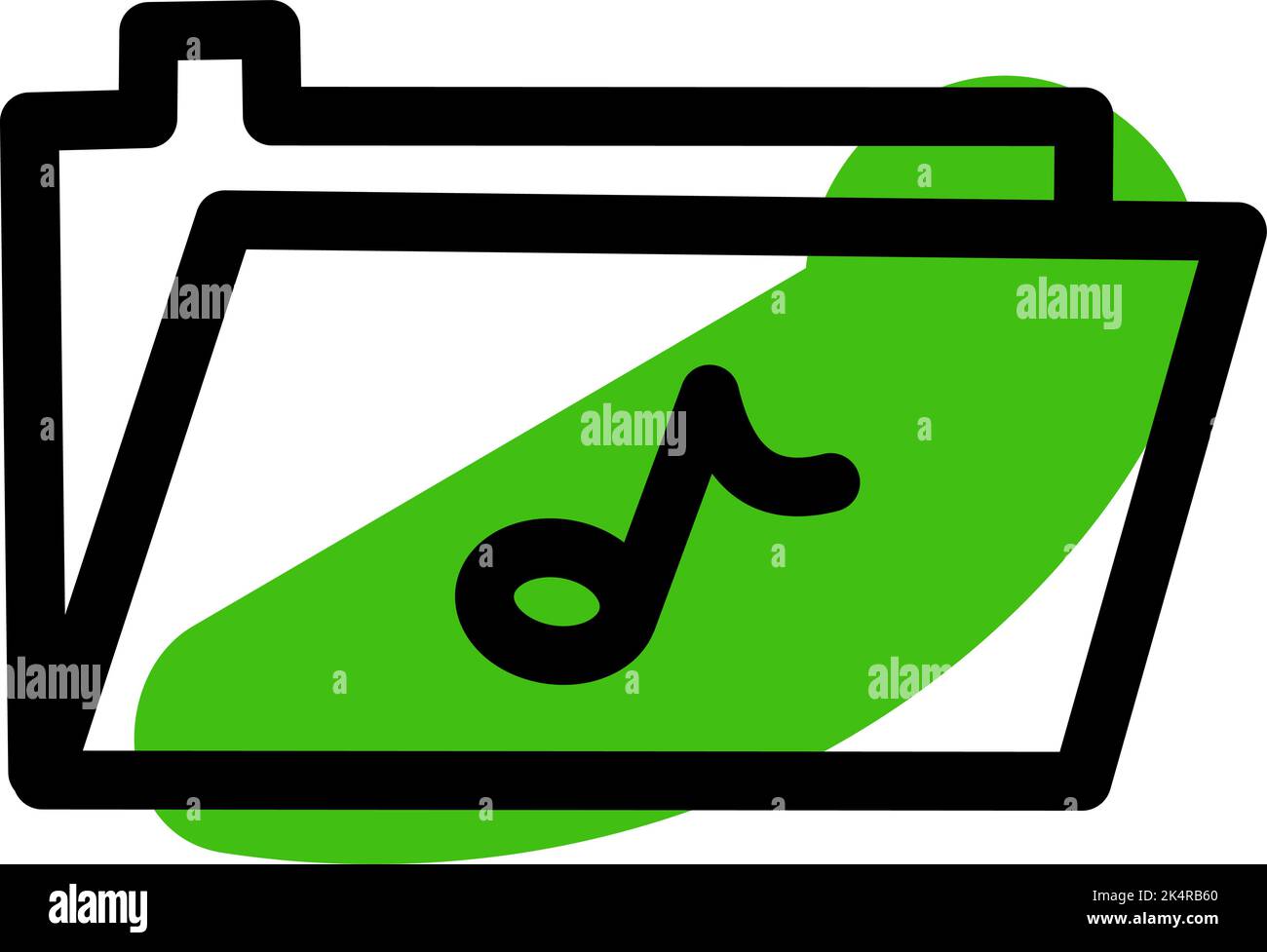 Music notes book, illustration, vector on a white background. Stock Vector