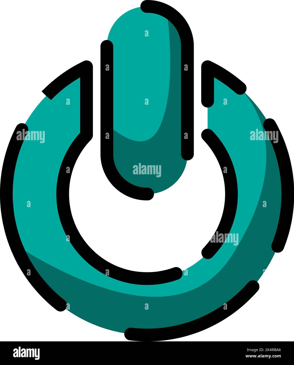 Mobile turn off button, illustration, vector on a white background ...