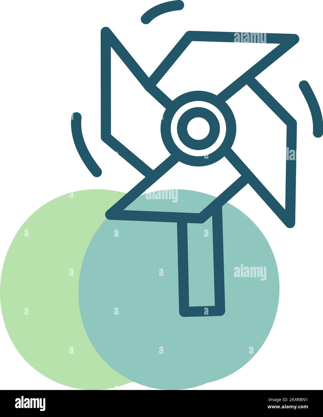Amusement park windmill toy, illustration, vector on a white background. Stock Vector