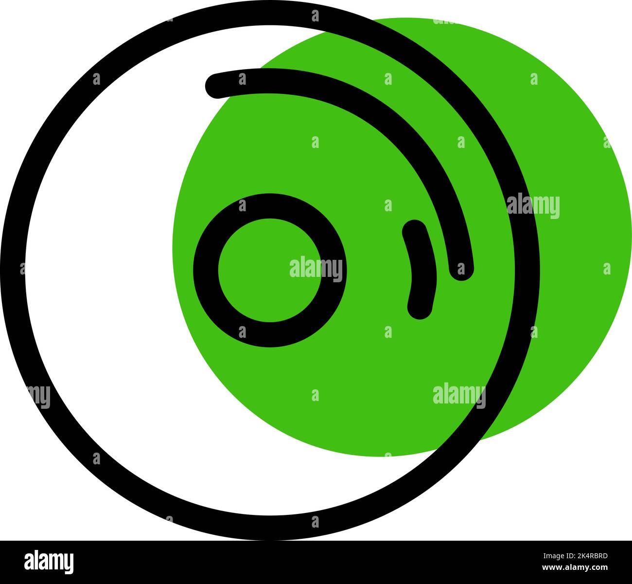 Music cd, illustration, vector on a white background. Stock Vector