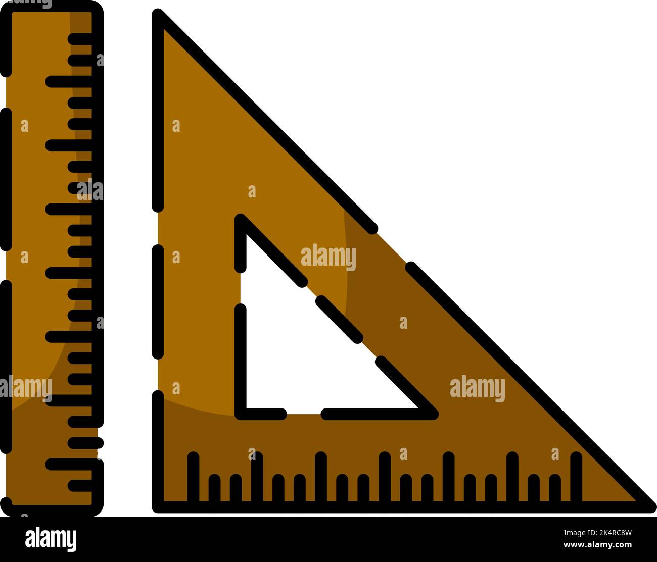 Ruler measure, illustration, vector on a white background Stock Vector ...