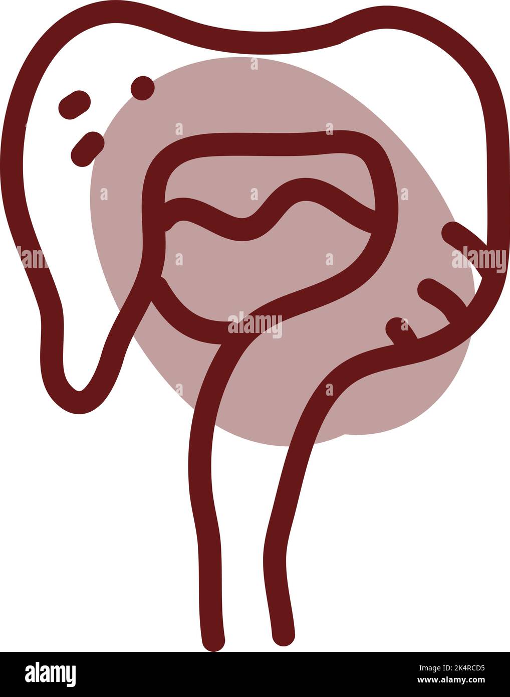 Colone health, illustration, vector on a white background. Stock Vector