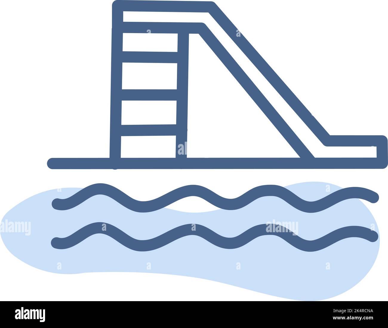 Indoor swimming pool, illustration, vector on a white background. Stock Vector
