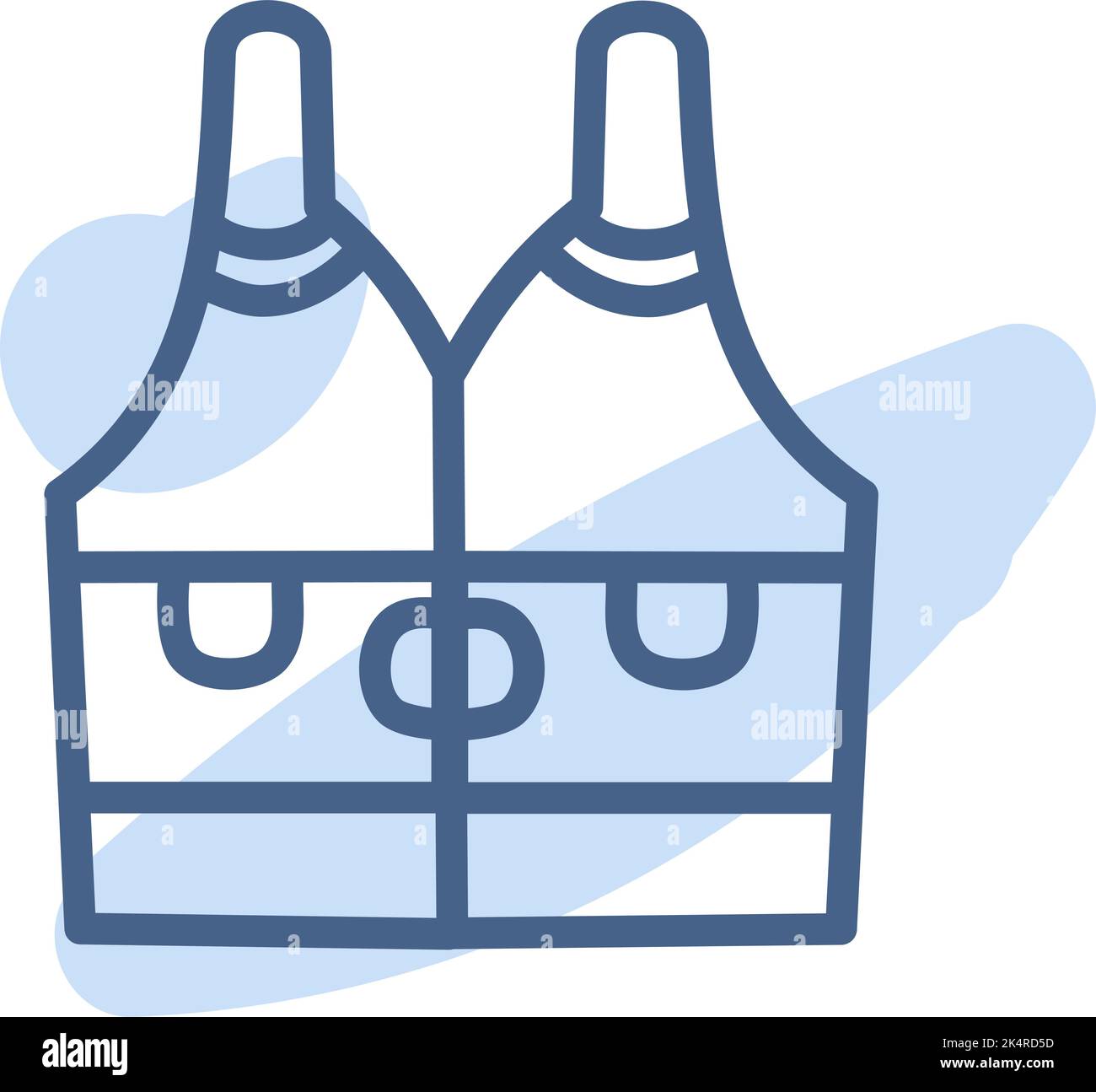 Safety water vest, illustration, vector on a white background Stock ...