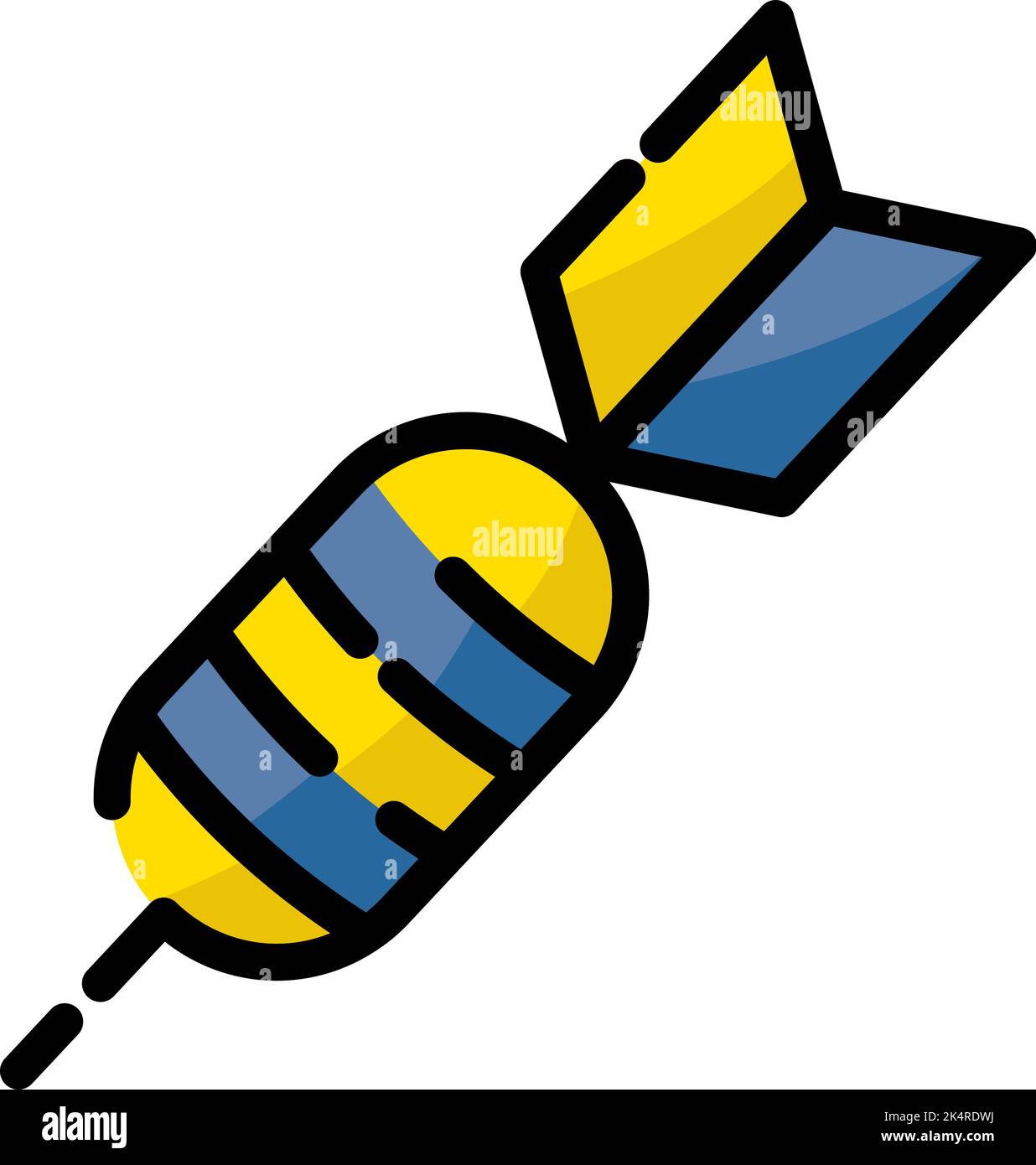 Dart toy, illustration, vector on a white background. Stock Vector