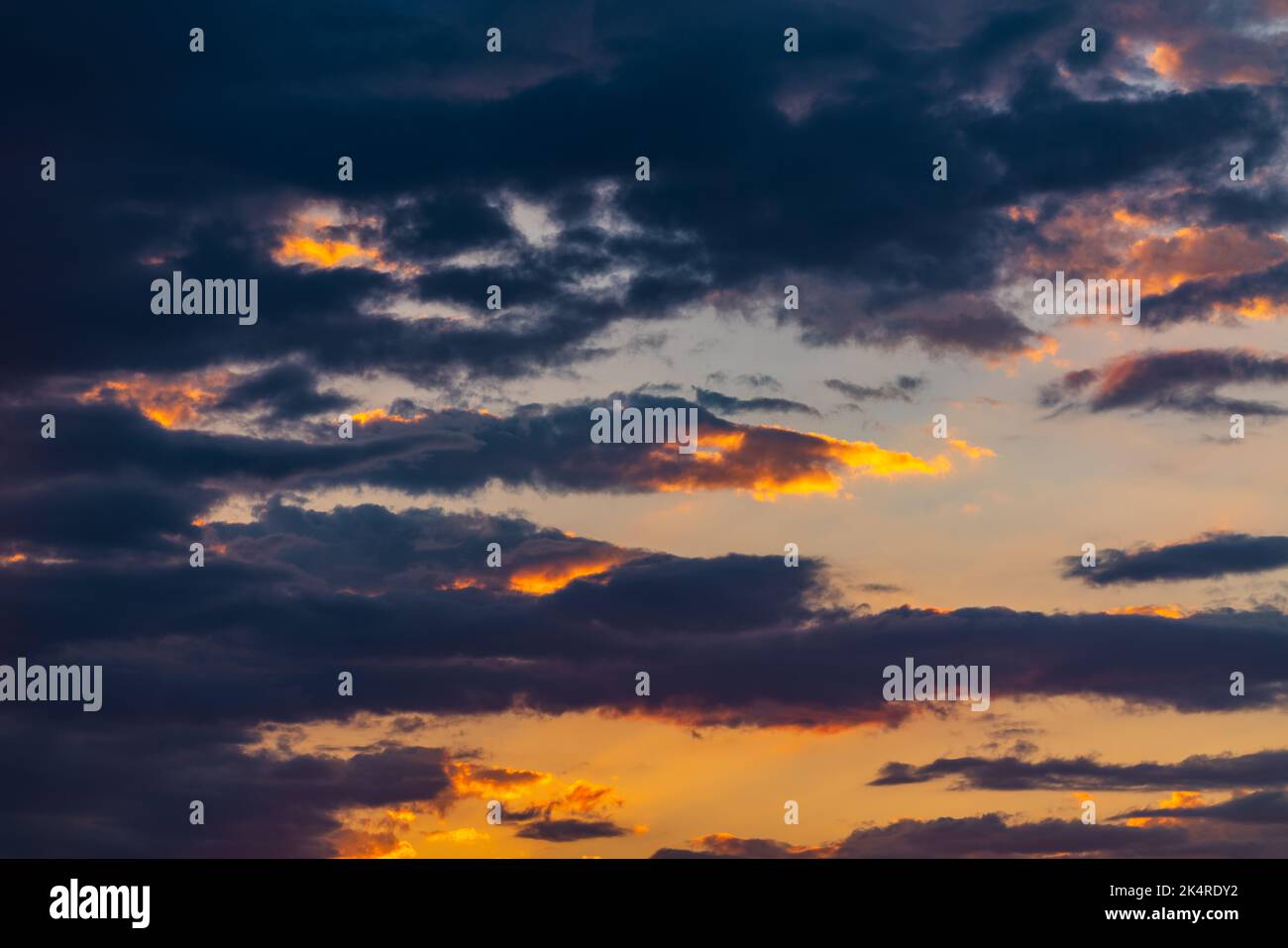 Beautiful sunset sky with clouds Stock Photo - Alamy