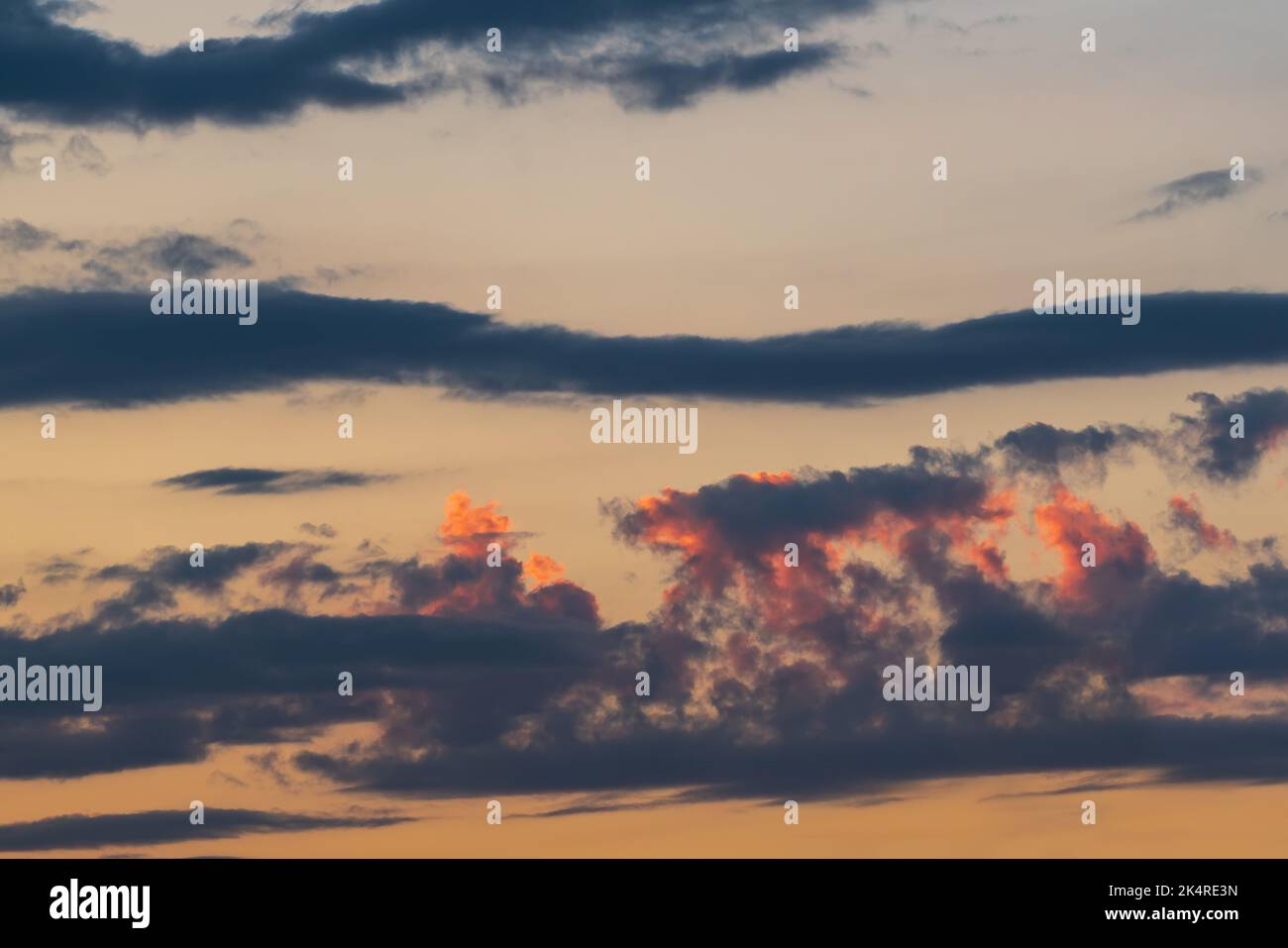 Beautiful sunset sky with clouds Stock Photo - Alamy