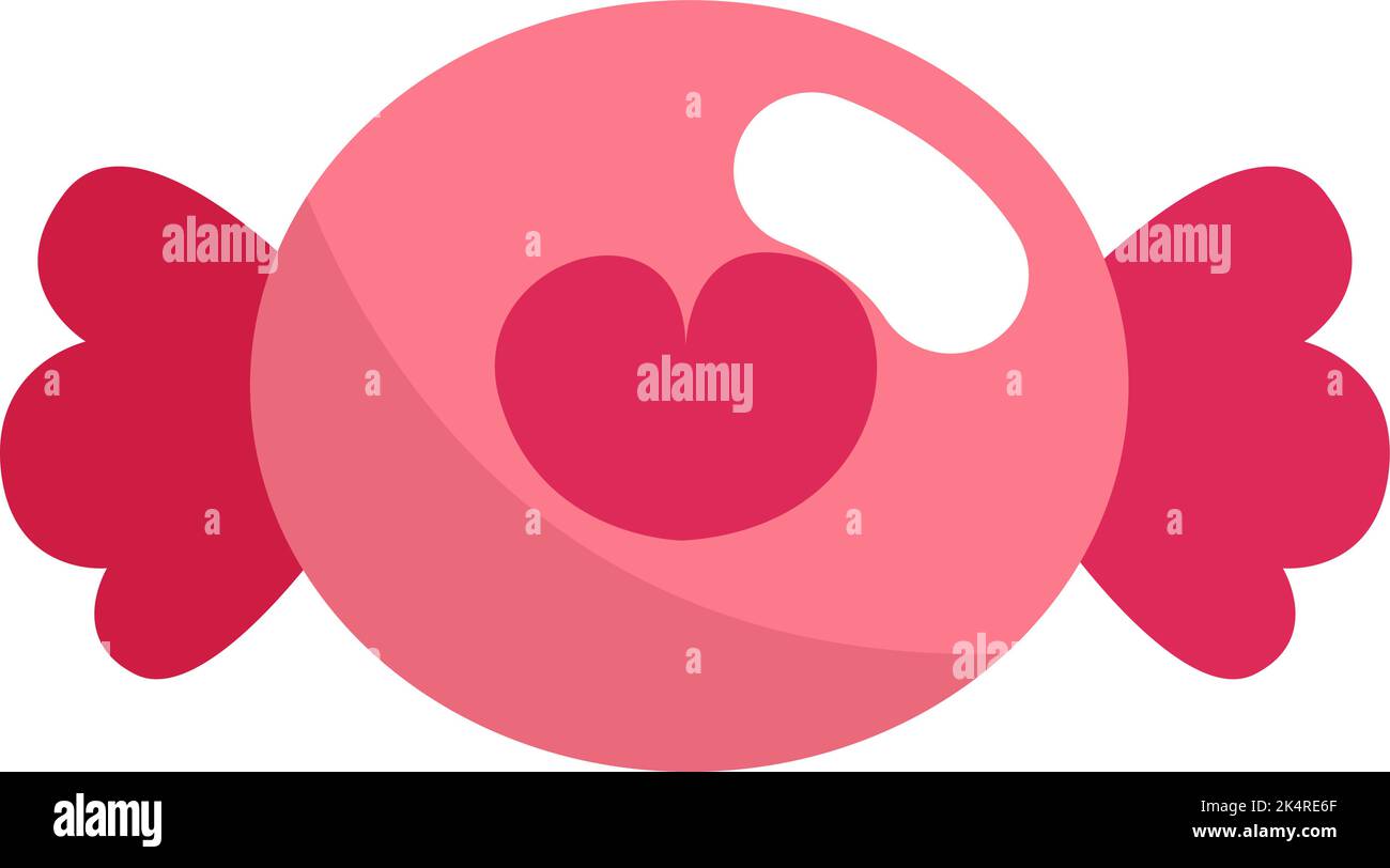 Pink valentine candy, illustration, vector on a white background Stock ...