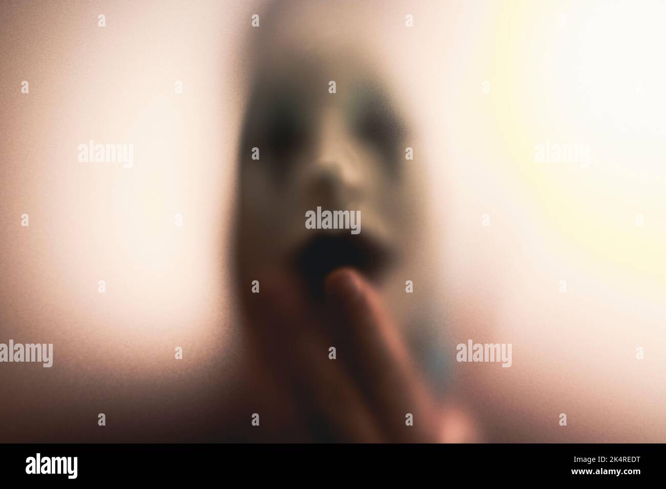 Silhouette behind matte glass hi-res stock photography and images - Alamy