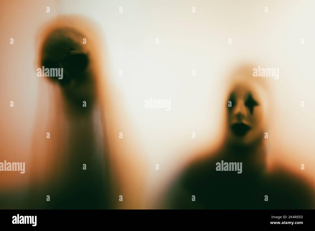 Silhouette behind matte glass hi-res stock photography and images - Alamy