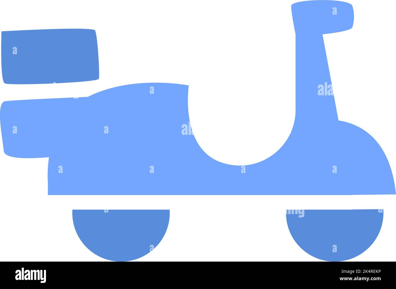 Take away scooter, illustration, vector on a white background. Stock Vector