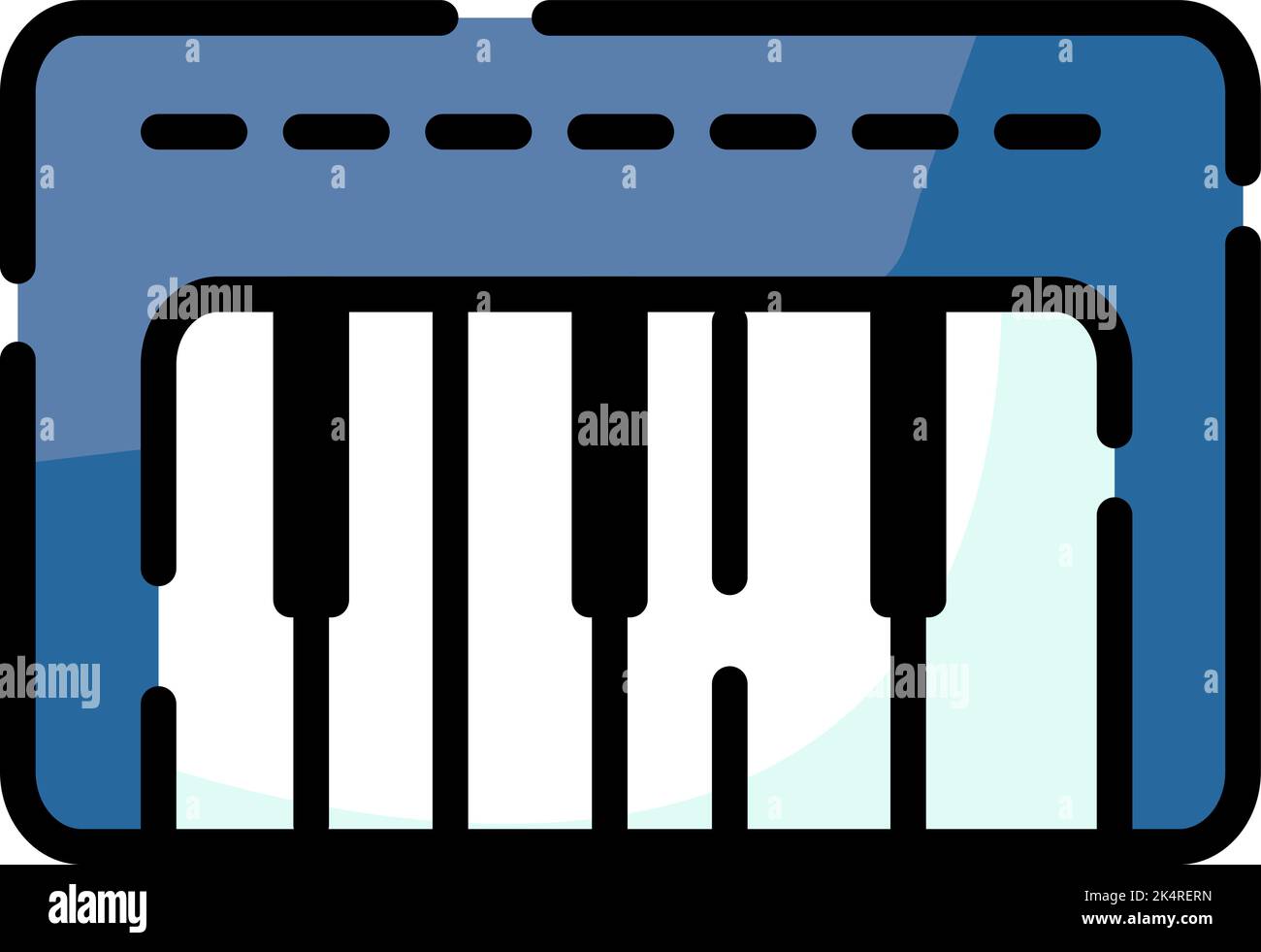 Piano toy, illustration, vector on a white background. Stock Vector