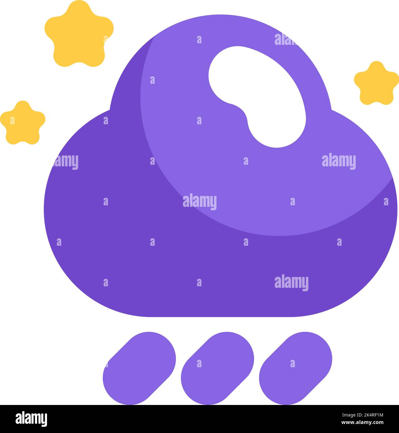 Night rain, illustration, vector on a white background. Stock Vector