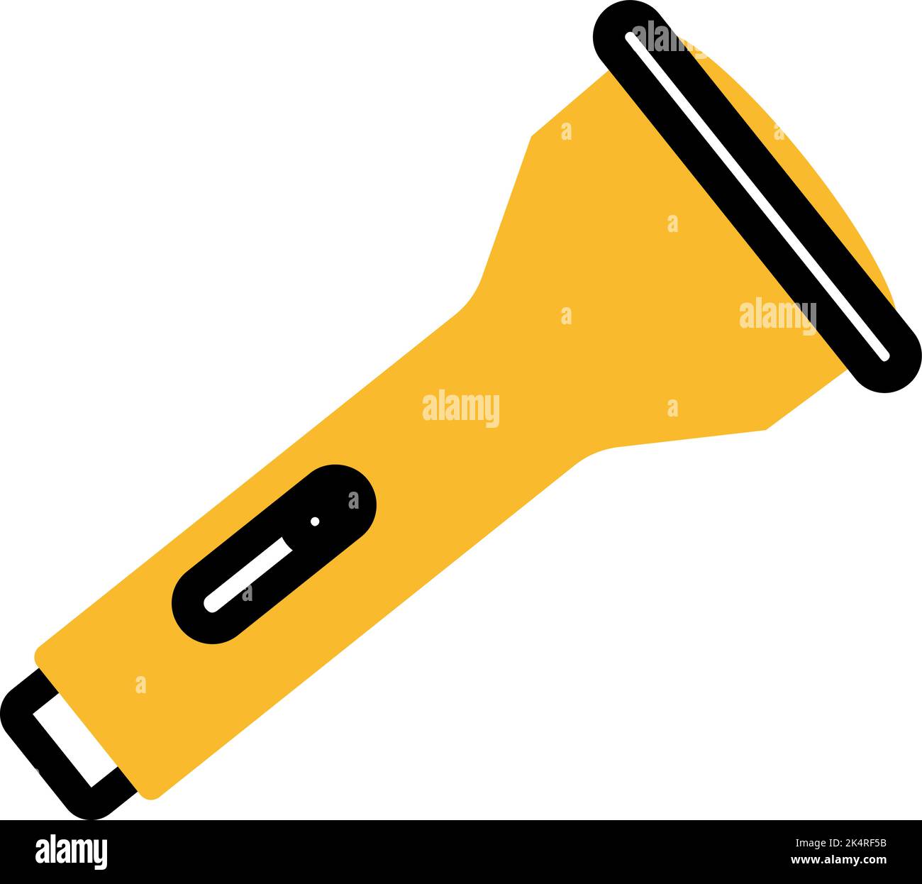 Camping torch, illustration, vector on a white background Stock Vector