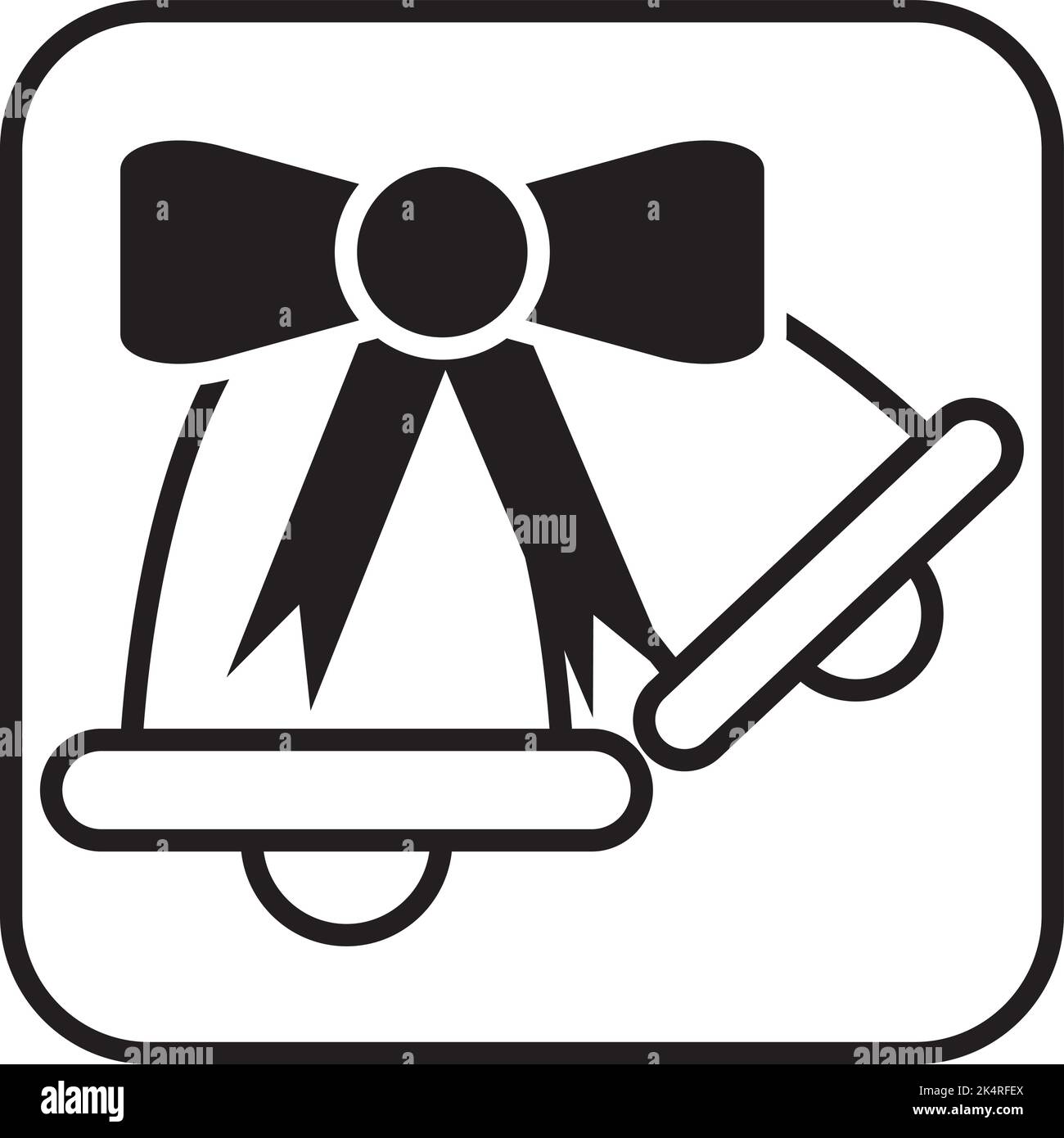 Celebration bells, illustration, vector on a white background. Stock Vector