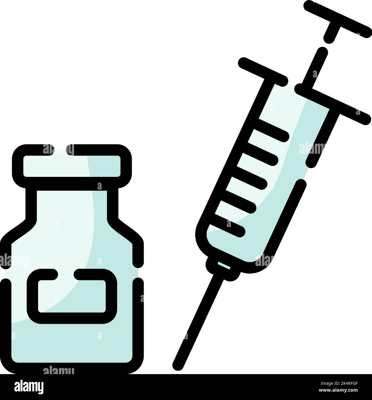 Corona virus vaccination, illustration, vector on a white background. Stock Vector