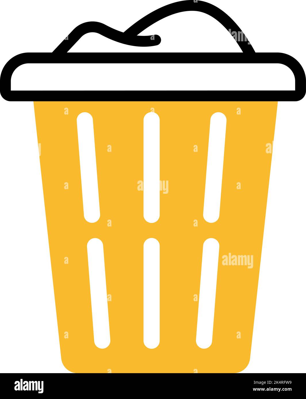 Laundry basket, illustration, vector on a white background. Stock Vector
