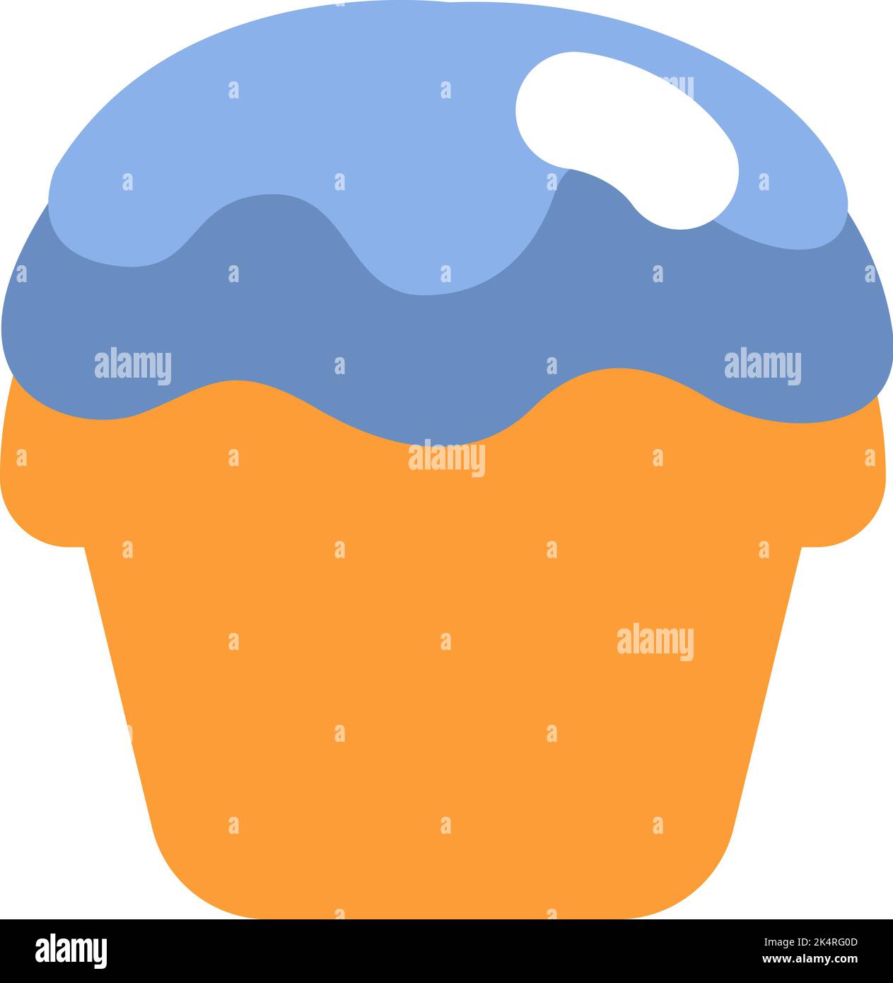 Blueberry muffin, illustration, vector on a white background Stock ...