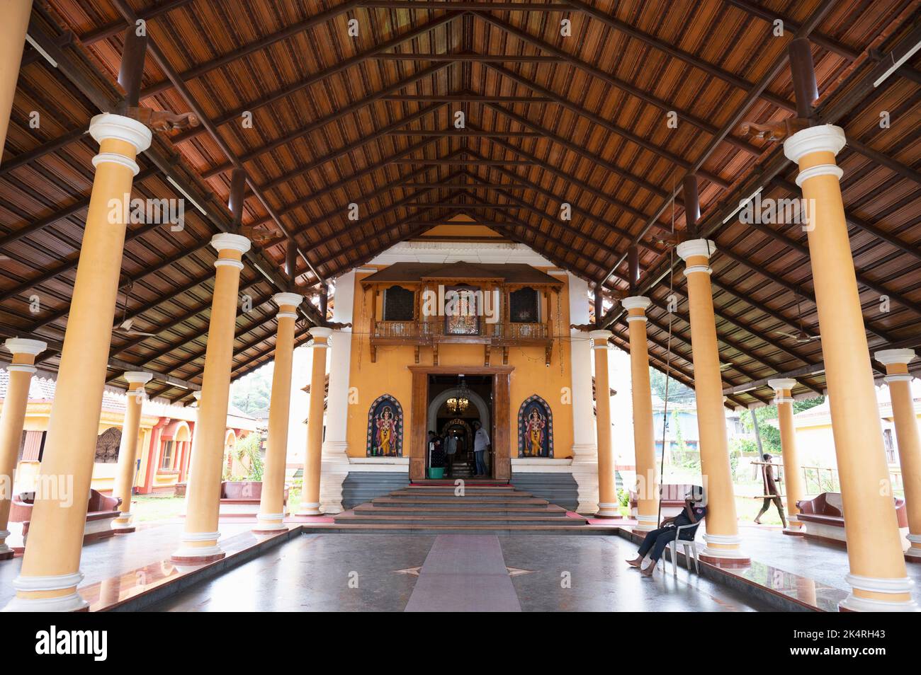 Devaki Krishna Temple, it is Hindu temple located in Mashel, Chorao, Goa, India Stock Photo