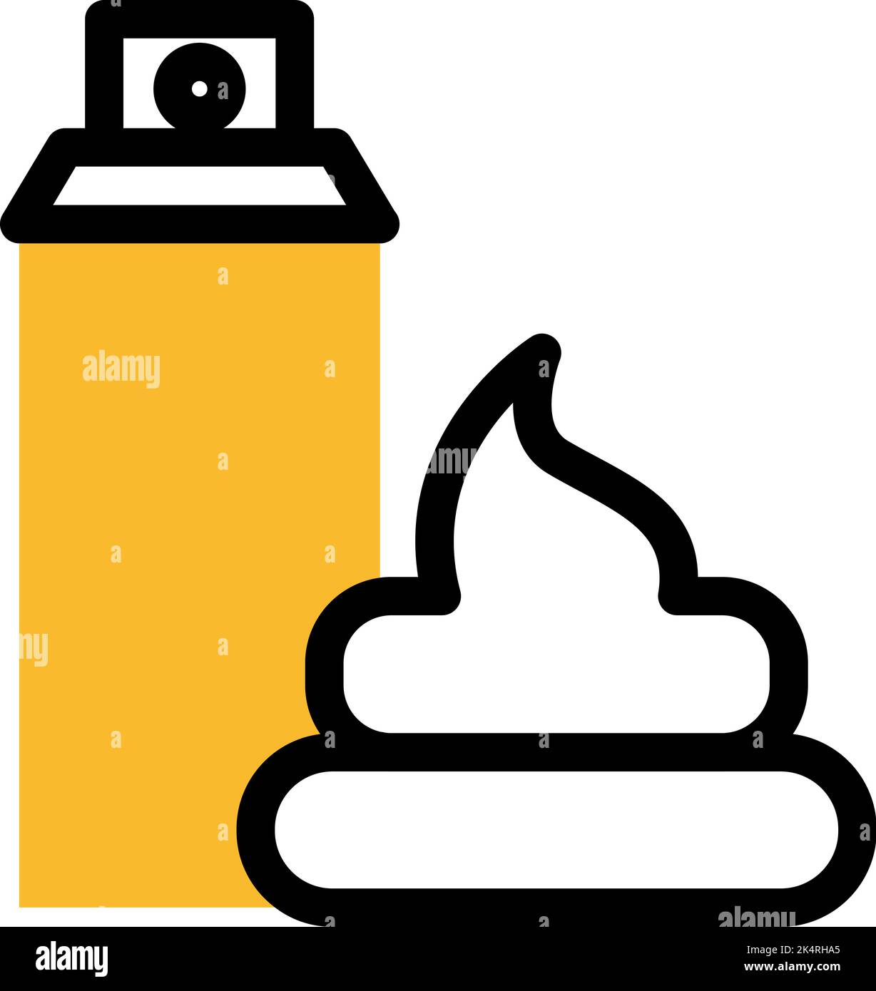 Bathroom shaving foam, illustration, vector on a white background. Stock Vector