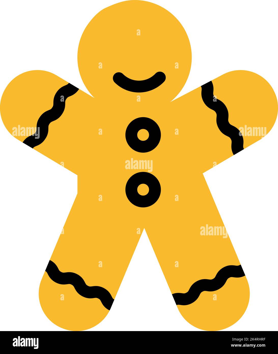Christmas cookie, illustration, vector on a white background. Stock Vector