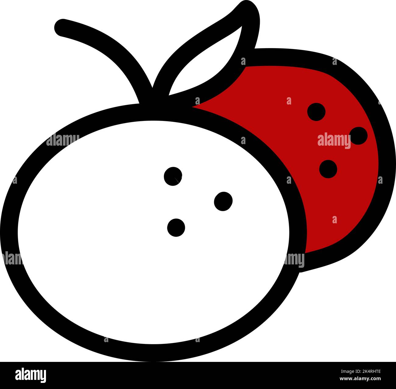 Chinese apples, illustration, vector on a white background. Stock Vector