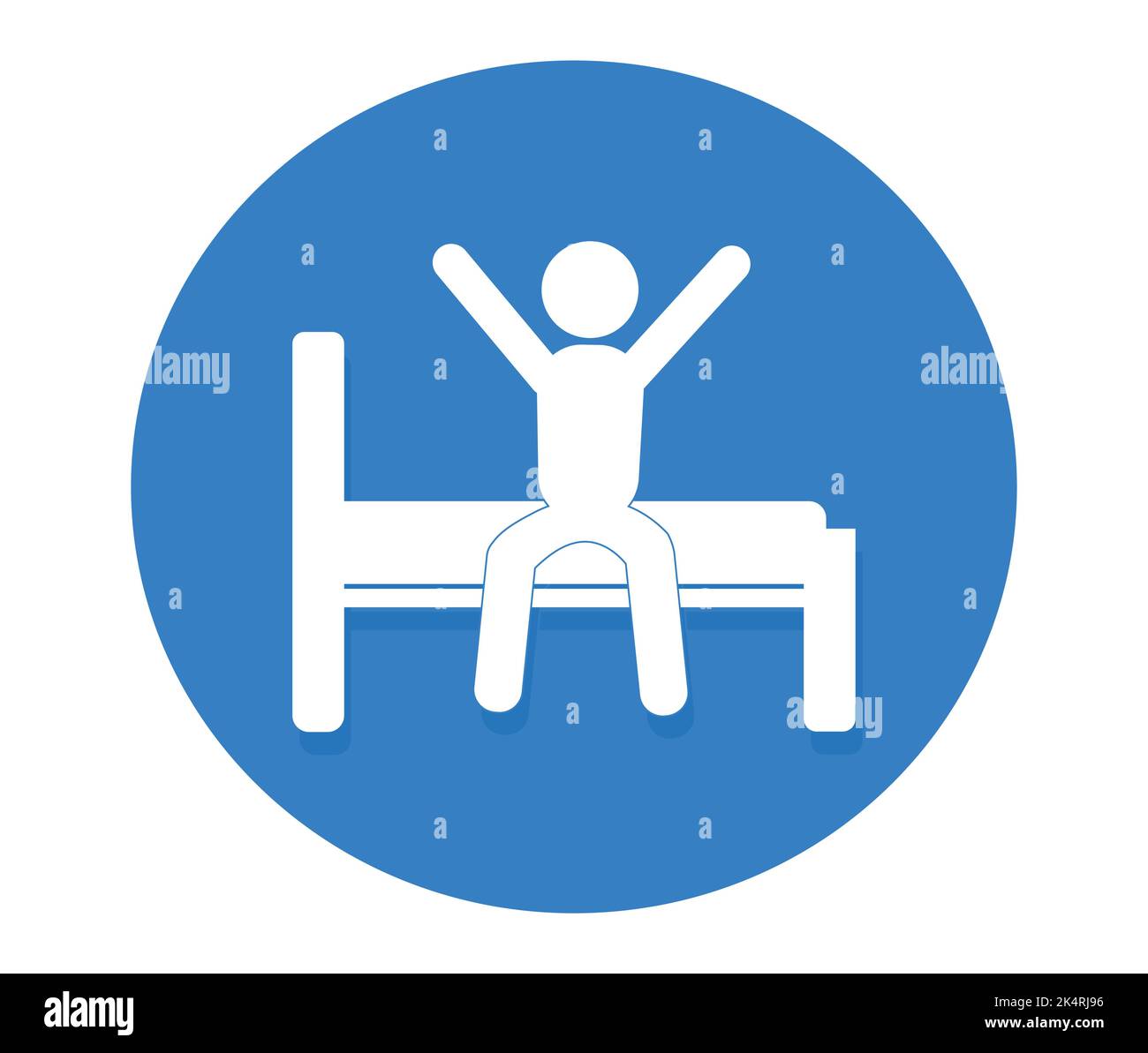 Isolated waking up icon. Concept of pictogram and daily routines. Stock Vector