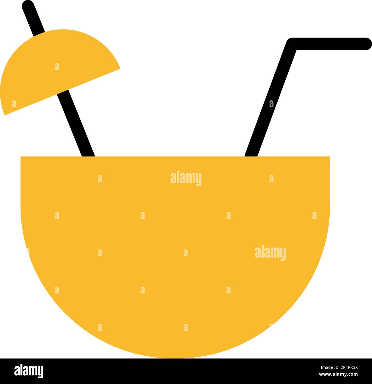 Coconut juice, illustration, vector on a white background. Stock Vector