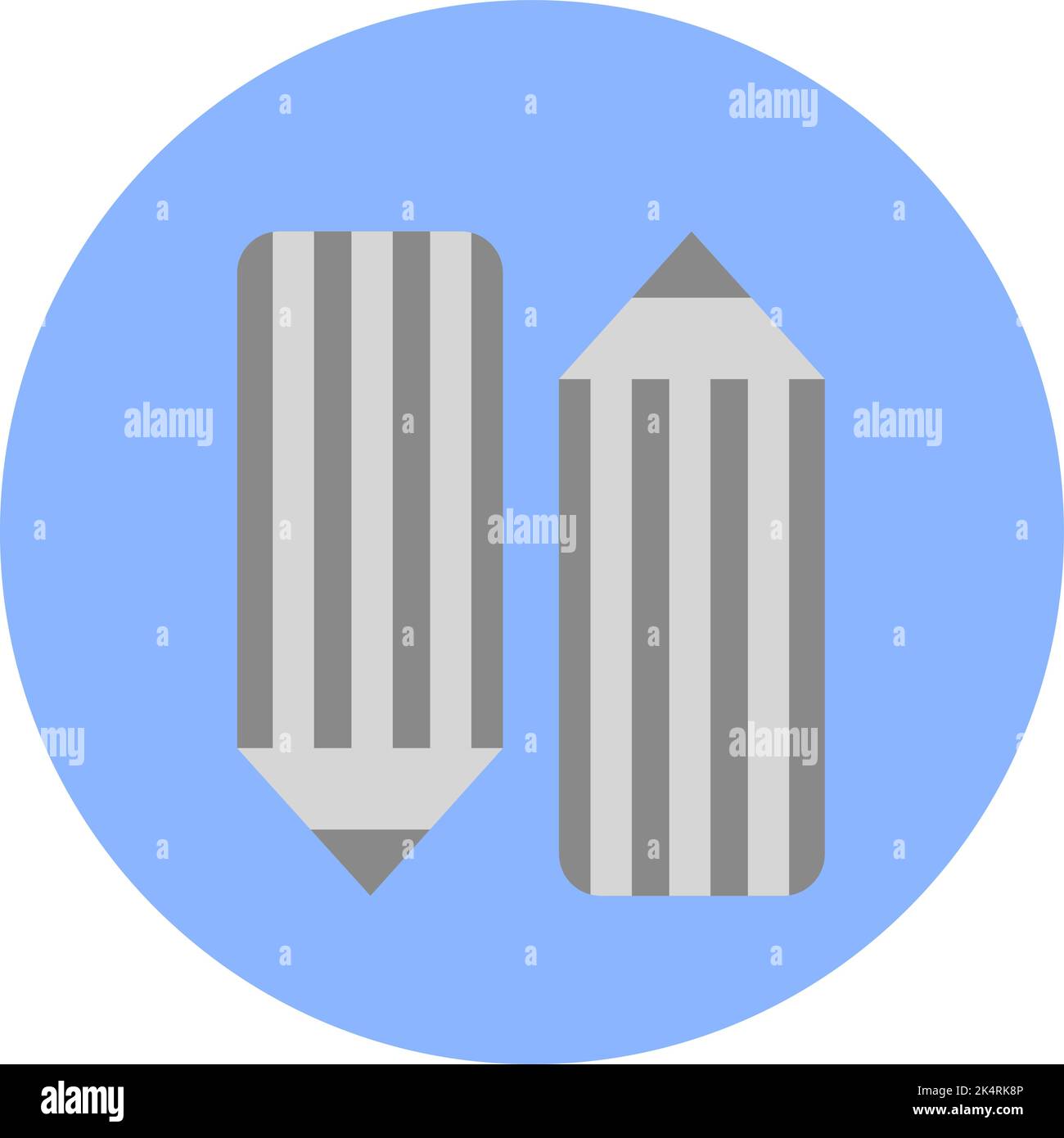 Education pens, illustration, vector on a white background. Stock Vector