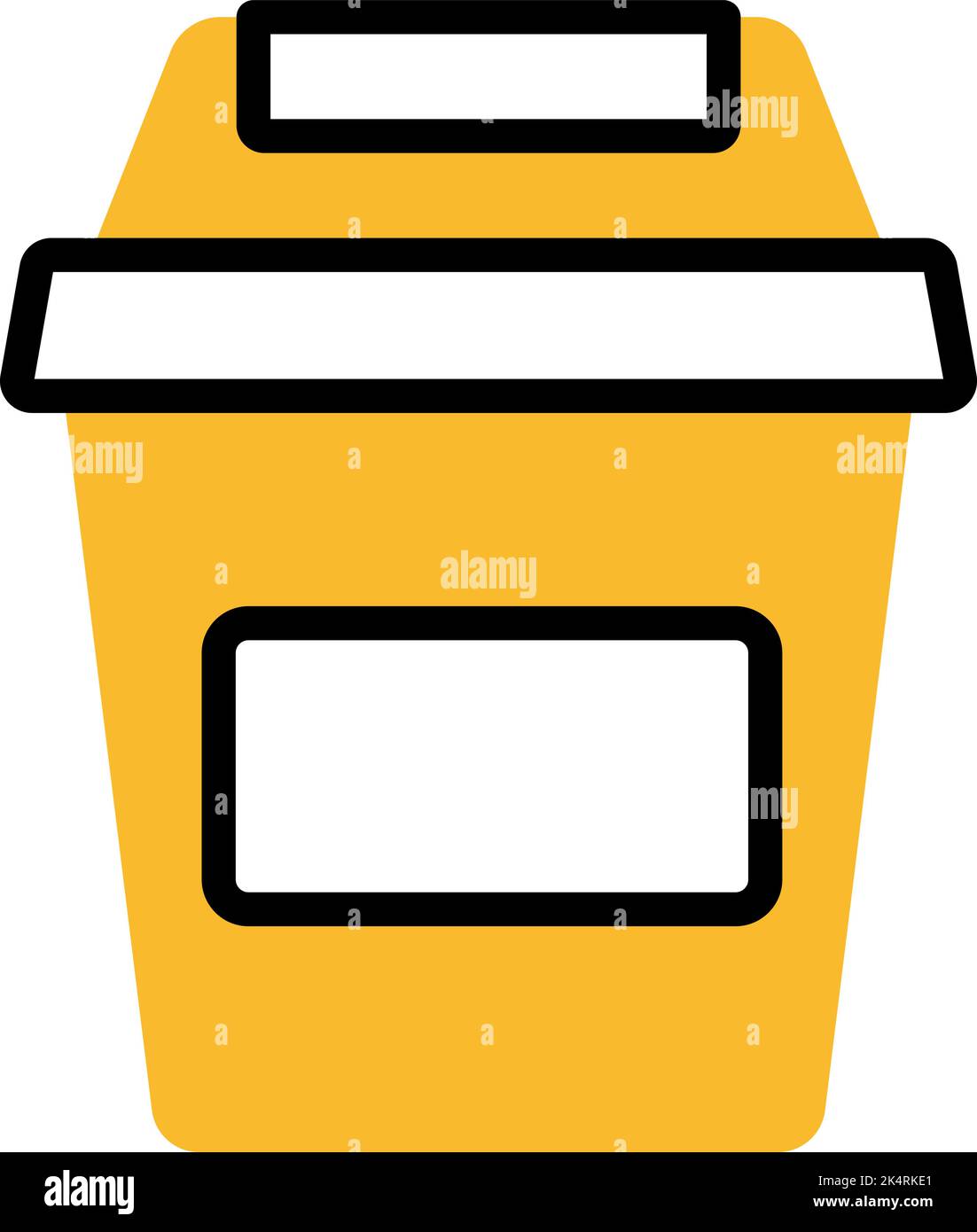 Rubbish bin, illustration, vector on a